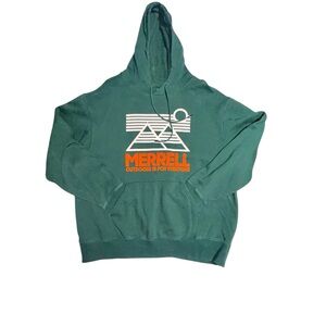 Merrell Teal Hoodie with Bold Orange Accents Men’s size XL